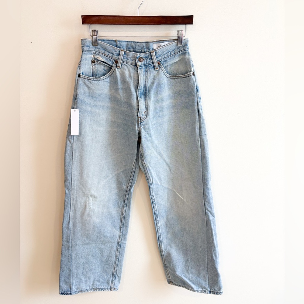 Aligrace 90s High Rise Wide Leg Jeans Size Light/medium Size 25 NWT Anthro brand - Picture 6 of 16